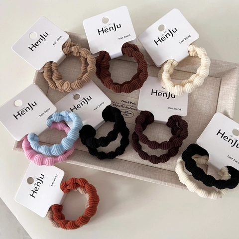 Hoge Elasticiteit Geribbelde Stof Haarbanden Eenvoudig Minimalistisch Paardenstaart Houder Scrunchies Voor Dames Dagelijkse Haaraccessoires