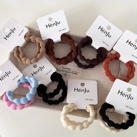 Hoge Elasticiteit Geribbelde Stof Haarbanden Eenvoudig Minimalistisch Paardenstaart Houder Scrunchies Voor Dames Dagelijkse Haaraccessoires