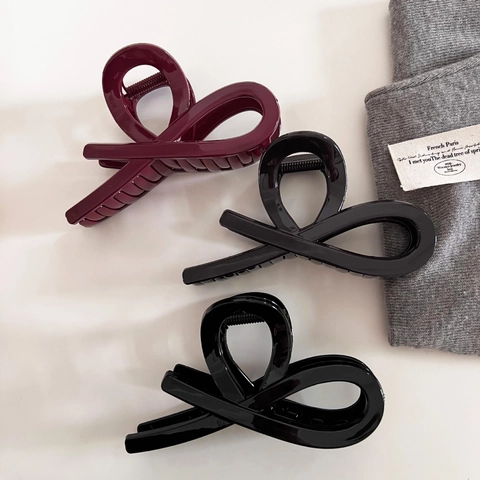 Französischer Stil Große Haarklammer Kunststoff Harz Minimalistisch Vintage Shark Clip Für Damen Täglich Haarstyling Zubehör