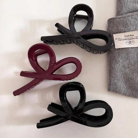 Französischer Stil Große Haarklammer Kunststoff Harz Minimalistisch Vintage Shark Clip Für Damen Täglich Haarstyling Zubehör