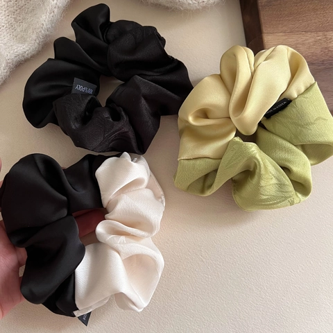 Nieuwe Chinese Stijl Satijnen Haarelastiekje Voor Dames Jacquard Bamboe Patroon Patchwork Haarelastiek Grote Elastische Haarring