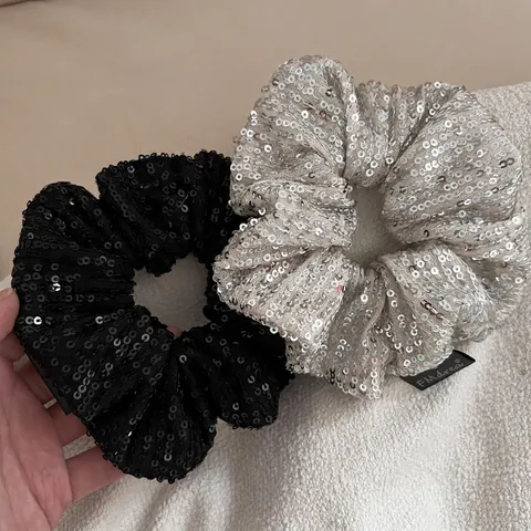 Coletero Grande Con Lentejuelas Brillantes Para Mujer Elástico Para El Pelo Brillante Anillo Para El Pelo Elegante Accesorios Para El Pelo