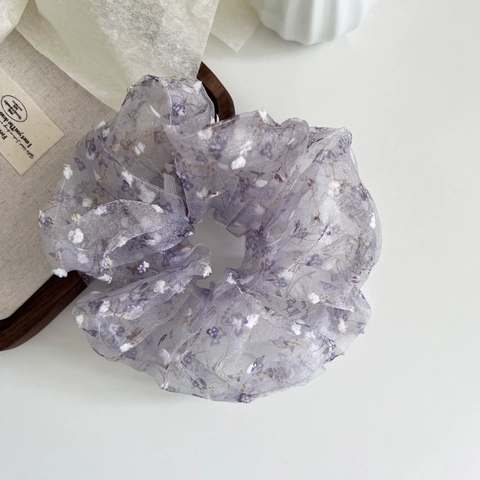Floral Mesh Haargummi Eleganter Organza Haarreif Weich Elastischer Pferdeschwanz Halter Süß Koreanische Mode Damen Haarschmuck