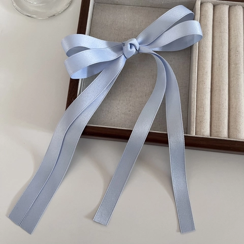 Pinza para el Cabello con Lazo de Satén Estilo Ballet para Mujer Elegante Pinza de Cinta Color Sólido Accesorios para el Cabello