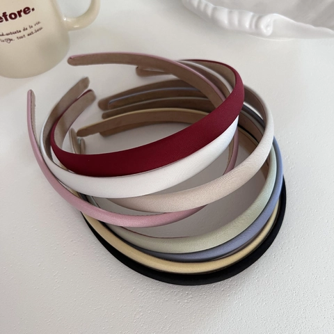 Cerchietto in Raso a Bordo Sottile Elegante Francese Per Donna Minimalista Tinta Unita Fascia Per Capelli Accessori Quotidiani