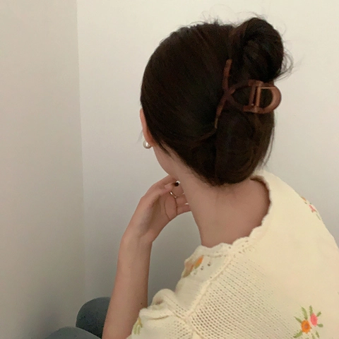 Pinza per Capelli Retrò Francese Tartarugata Elegante Minimalista Geometrica Grande Fermaglio per Capelli da Donna Accessori