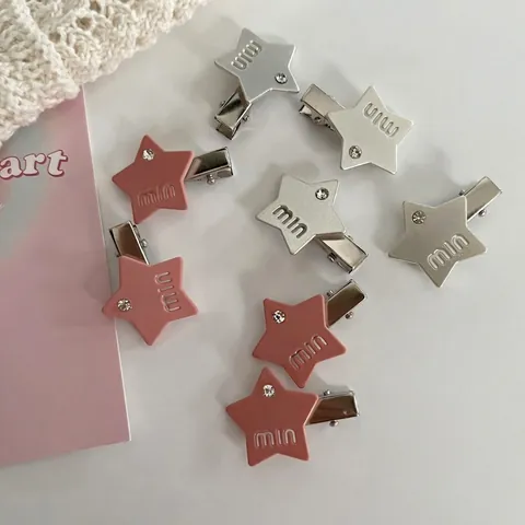 Zoete Koreaanse Ster Haarclip Met Letter Decoratie Strass Kleine Eendebekclip Pony Haarpeld Esthetische Accessoires Voor Vrouwen