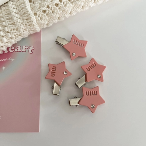 Zoete Koreaanse Ster Haarclip Met Letter Decoratie Strass Kleine Eendebekclip Pony Haarpeld Esthetische Accessoires Voor Vrouwen