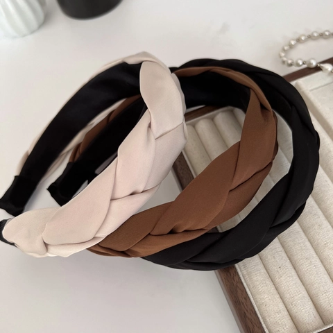 Cerchietto in Raso Intrecciato Stile Francese Retrò per Donna Elegante Cerchio per Capelli Accessori per Capelli Quotidiani