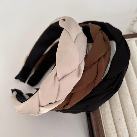 Cerchietto in Raso Intrecciato Stile Francese Retrò per Donna Elegante Cerchio per Capelli Accessori per Capelli Quotidiani
