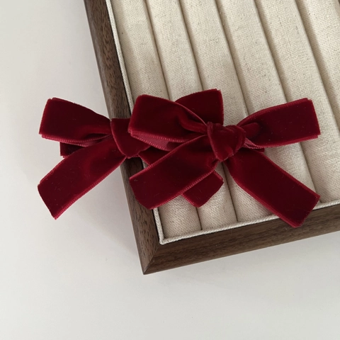 Accessori per Capelli Vintage in Velluto a Fiocco Mollette e Elastici con Perle Artificiali Stile Francese per Donna Ragazza