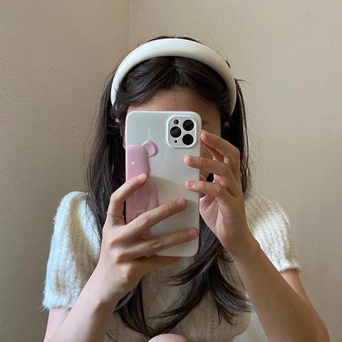 Women's Retro Satin Padded Sponge Headband Solid Color Wide Side High Cranial Top Handmade Hair Band Accessories