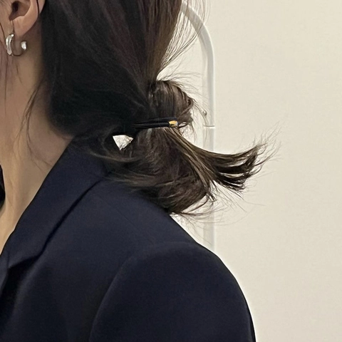 Élastiques À Cheveux Minimalistes À Haute Élasticité Pour Femmes Filles Tons Café Terre Décoration De Perles En Métal Doré Accessoires De Coiffure Durables