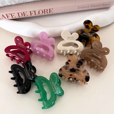 French Style Acetate Mini Hair Claw Clips For Women Cute Rabbit Shape Small Hair Clips Gold Label Hair Accessories