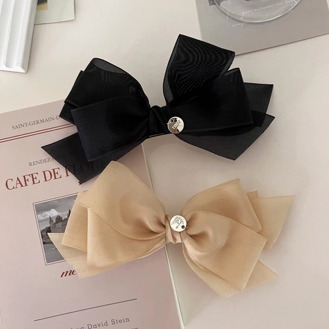 Französisch Elegante Netzschleife Haarklammer Für Damen Große Bandschleife Haarspange Luxus Haarschmuck Kopfschmuck Geschenk
