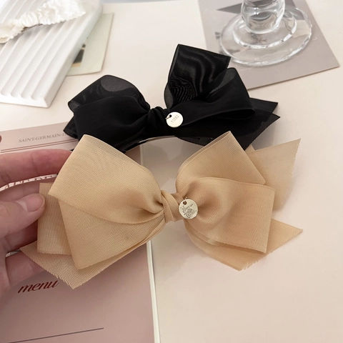 Französisch Elegante Netzschleife Haarklammer Für Damen Große Bandschleife Haarspange Luxus Haarschmuck Kopfschmuck Geschenk