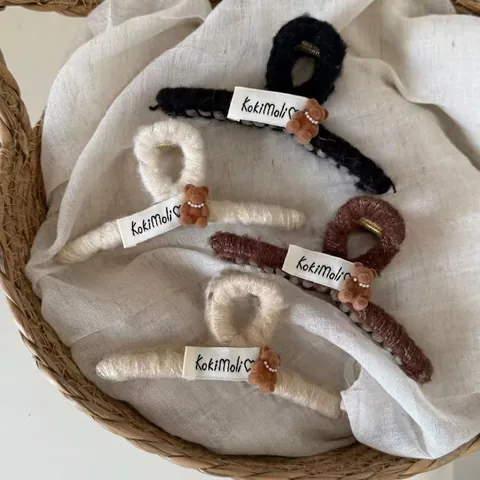 Süße Kunstpelz Bär Haarkralle Mit Kunstperle Große Hai Haarspange Für Damen Mädchen Koreanischer Stil Haarschmuck