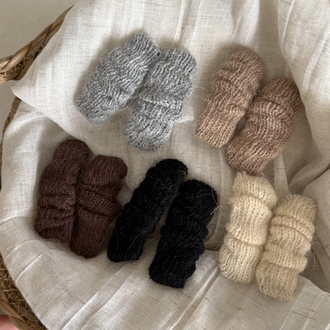 Pinzas para el Pelo de Punto de Estilo Coreano para Otoño e Invierno para Mujer Elegantes Clips BB Plisados Accesorios para el Pelo