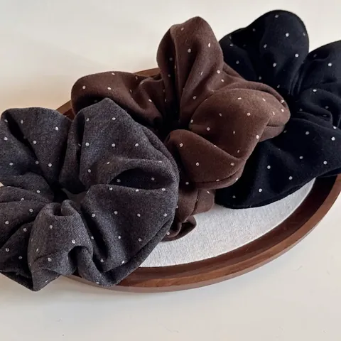 Retro Polka Dot Stoff Haargummi Für Damen Eleganter Elastischer Haarbinder Weiches Großes Haarseil Für Ponytail Stilvoller Haarschmuck