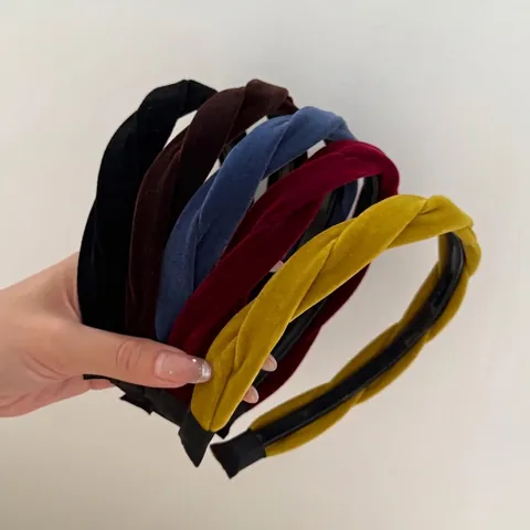 Koreaanse Stijl Melkfluweel Twist Cross Haarband Voor Vrouwen Vintage Elegant Herfst Winter Mode Brede Fluwelen Haarband