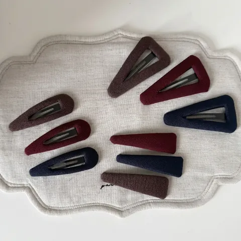 Vintage Strickstoff Rippen Haarklammer Retro Blau Rot Khaki Kaffee Stoff BB Clip Gezacktes Stirnband Haarschmuck Für Damen