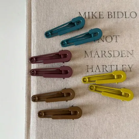 Pinzas para el Cabello de Metal con Forma de Imperdible Color Morandi Laca Mate Clip de Flequillo Geométrico Joyería para el Cabello para Mujer