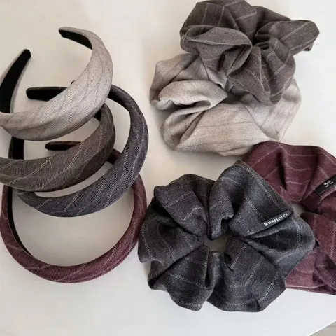 Cerchietto Imbottito in Tessuto a Spina di Pesce a Righe Vintage per Donna Cerchio per Capelli Largo Retrò Accessori