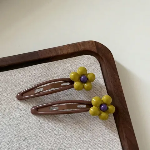 Fermagli per Capelli Floreali Vintage per Donna Fiore in Acrilico Clip BB Retro Accessorio per Capelli per lo Styling Quotidiano