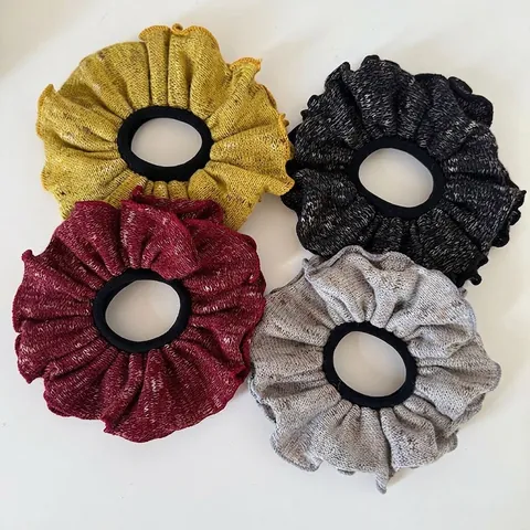 Vintage Gebreide Stof Scrunchies Mode Olieverf Kleurstof Stijl Elastische Haarelastiekjes Voor Dames Dagelijks Woon-werkverkeer Haaraccessoires