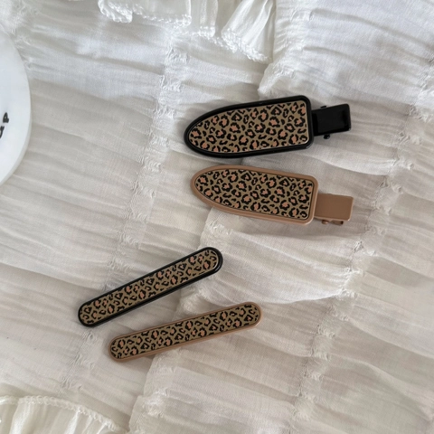 Vintage Leopardenmuster Metall Haarklammern Schicke Geometrische Seitenhaarnadeln Für Damen Mädchen Modische Handgefertigte Haaraccessoires
