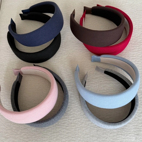 Korean Style Thickened Knitted Ribbed Wide Brim Headband For Women Minimalist Solid Color Hair Band Autumn Winter Headwear Accessory