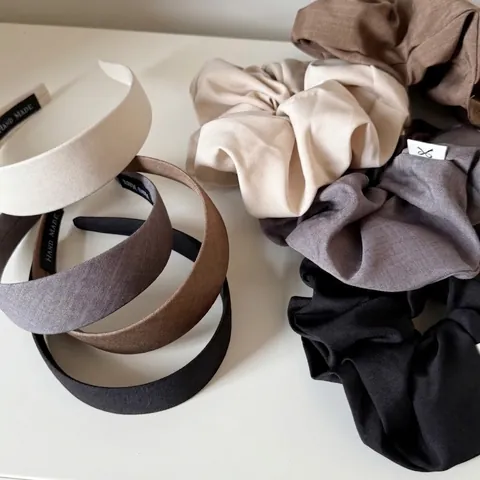 Vintage Stoff Haarband Großer Haargummi Braune Serie Mode Täglich Haarschmuck Für Damen Handgefertigte Haarbänder Eleganz