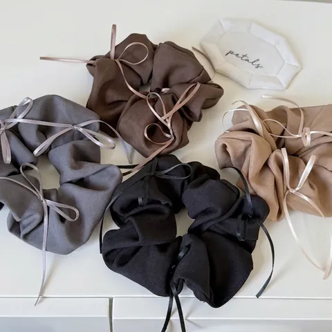 Coletero de Cinta Estilo Ballet Lazo de Tela Elástico para el Cabello para Mujeres Moda Coreana Accesorios para el Cabello
