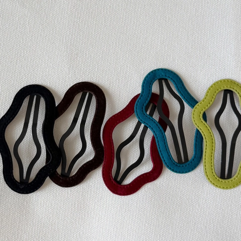 Pinzas para el Cabello de Terciopelo Estilo Coreano para Mujeres Elegantes Pinzas BB Color Sólido Horquillas Geométricas Vintage