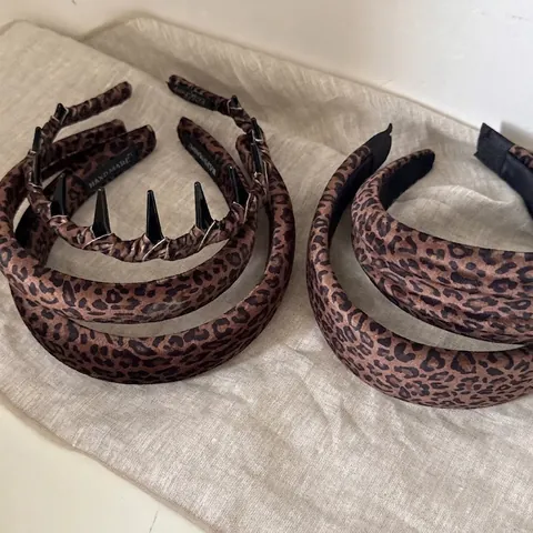 Cerchietto in Velluto Floccato con Stampa Leopardata Vintage per Donna Cerchio per Capelli Imbottito Largo Accessori per Capelli Moda Retrò