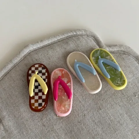 Kreative Flip-Flop Geformte Acetat Haarspangen Für Damen Süße Sommer Strand Urlaub Entenschnabel Haarnadeln Mode Haarschmuck