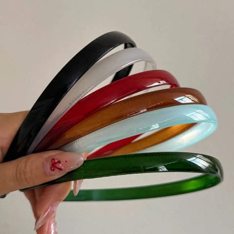 Diadema Antideslizante de Acrílico Con Dientes Color Verde Gelatina Aro de Pelo Minimalista Vintage Delgado para Mujer Lavado de Cara Accesorios