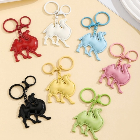 Creatieve Legering Kameel Vorm Sleutelhanger Gelakt Dier Hanger Auto Tas Sleutelring Decoratie Voor Vrouwen Mannen Kinderen