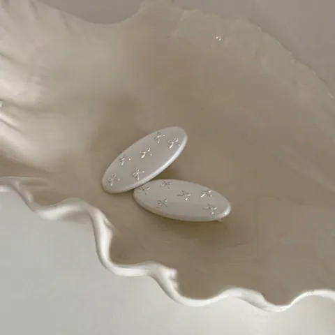 Pinzas para el Cabello de Metal con Lazo en Relieve Vintage Francés Clip para Flequillo Accesorios para el Cabello para Mujer