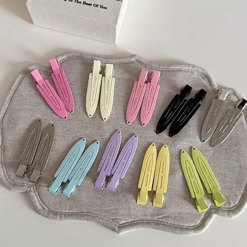 Minimalistische Bunte Metall Haarclips Für Damen Matte Entenschnabel Clips Geometrische Einfache Pony Seiten Clips Süße Haarschmuck