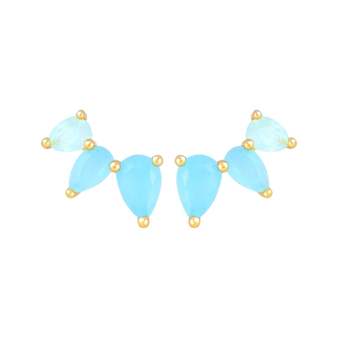 Elegant Wing Stud Earrings With 925 Sterling Silver Earring Post Copper Gradient Zirconia Ear Jewelry For Women Daily Accessories