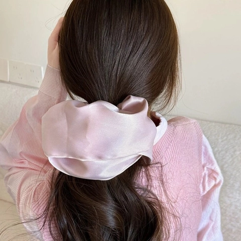 Coleteros de Satén Extragrandes para Mujer Gomas para el Pelo Elásticas Grandes Cintas para el Pelo Elegantes Accesorios de Moda