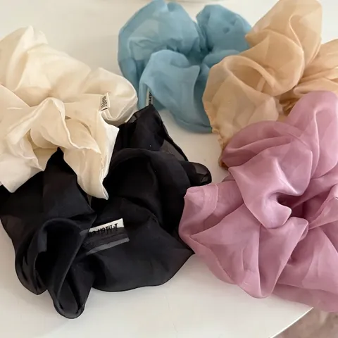 Coletero de Malla Transparente para Mujer Elegante Versátil Soporte de Coleta de Caballo Organza Suave Accesorio para el Cabello