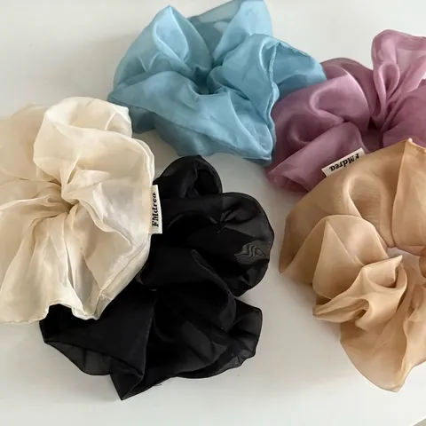 Coletero de Malla Transparente para Mujer Elegante Versátil Soporte de Coleta de Caballo Organza Suave Accesorio para el Cabello