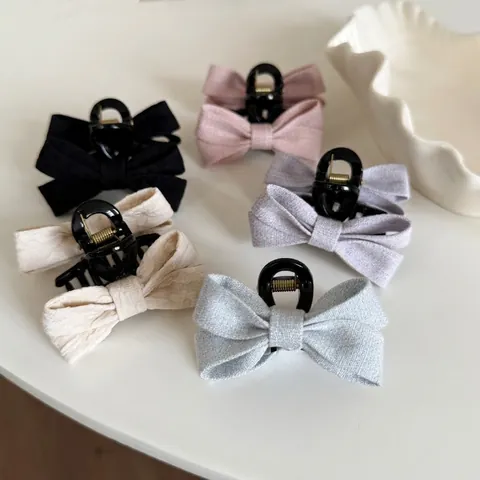 Vintage Koreanisch Schleife Haarklammer Für Damen Stoffschleife Kleine Pony Klammer Exquisite Süße Haar Accessoires Geschenk