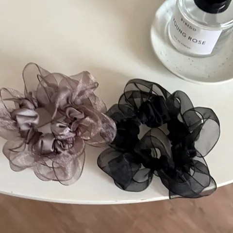 Large Handmade Mesh Scrunchie Organza Oversized Hair Tie Solid Color Elastic Hair Band For Women Fashion Accessories