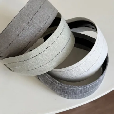 Damen Haarreif Im Koreanischen Stil Minimalistisch Gestreift Breitkrempig Rutschfest Stoff Kopfschmuck Sport Handgefertigt Haarschmuck