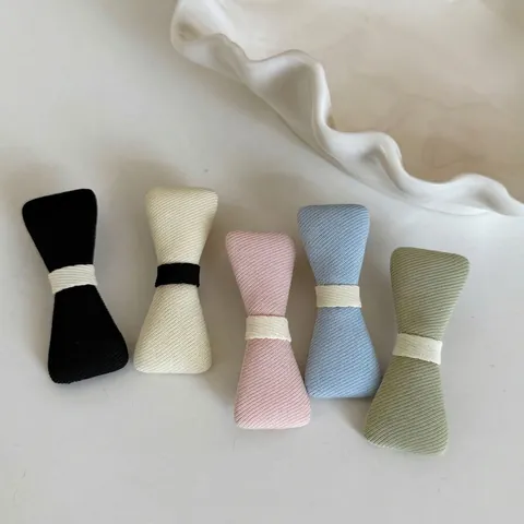Sweet Fabric Bow Hairpin Minimalist Color Block Hair Clip For Women Duckbill Clip Headwear Fashion Commuting Styling Hair Accessories