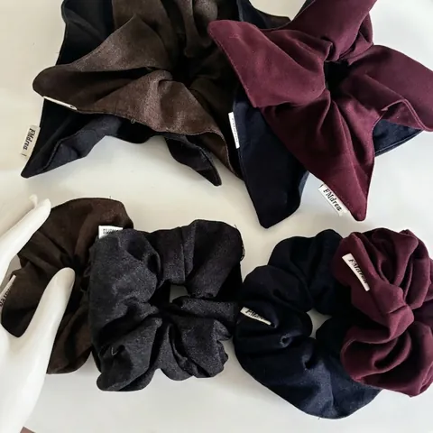 Oversized Fabric Scrunchies For Women Korean Elegant Solid Color Hair Ties Large Elastic Hair Bands Hair Accessories