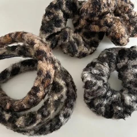 Leopardenmuster Lammwolle Plüsch Stirnband Haargummi Für Damen Herbst Winter Mode Handgefertigte Haaccessoires Kopfschmuck